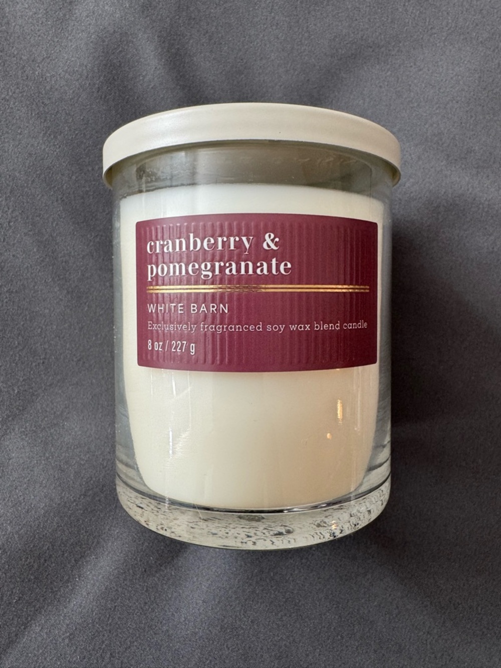 Bath & Body Works White Barn Cranberry & Pomegranate Single Wick Candle